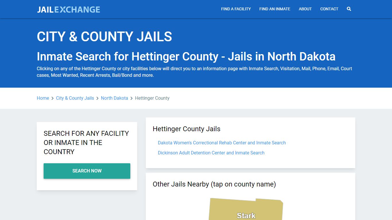 Inmate Search for Hettinger County | Jails in North Dakota - Jail Exchange